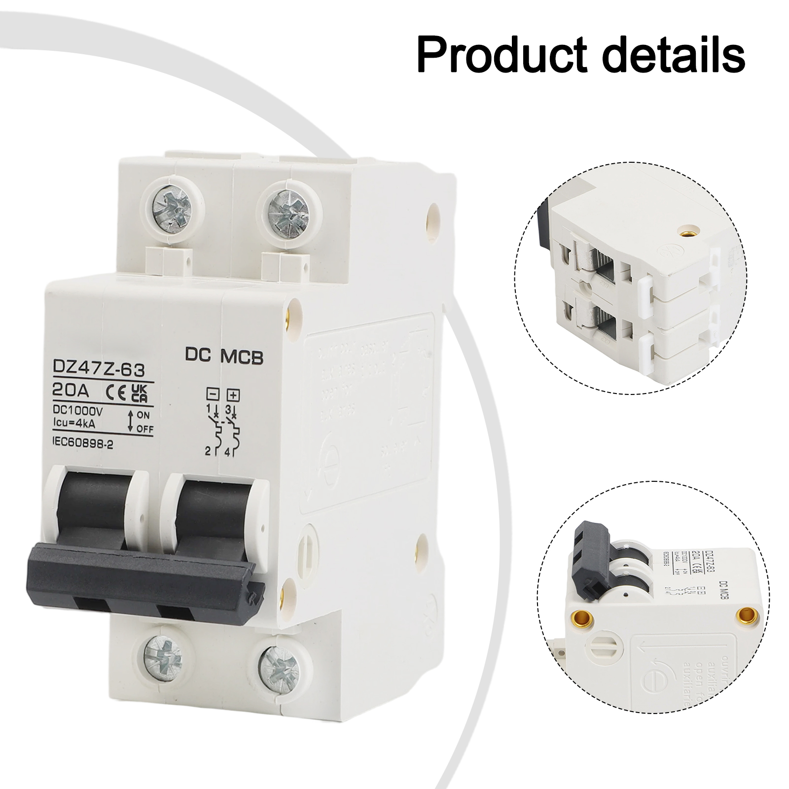 1000V DC Circuit Breaker 2 Pol - Renewable Energy Distribution 리뷰 및 가격
